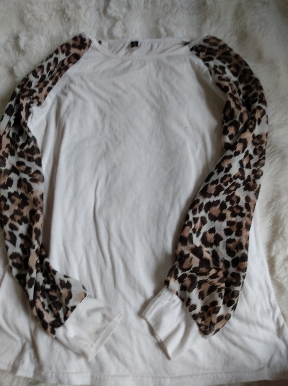 Leopard Print Long Sleeve Shirt - Brown & Black